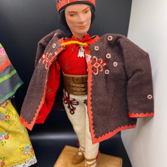Polish Folk Ethnic Artisanal Handmade Dolls 10” - Picture 3 of 16